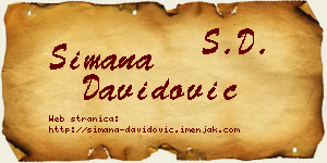 Simana Davidović vizit kartica